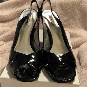 Alfani Black peep toe sling backs! Size 9.5